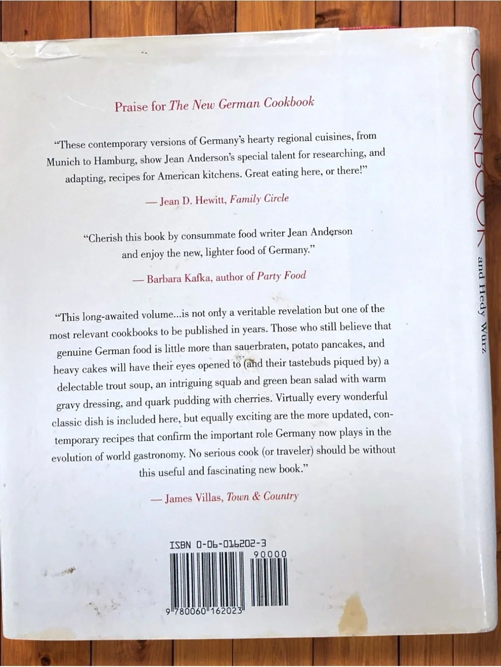 VTG 1993 The New German Cookbook Anderson & Würz 250+ Recipes 1st Ed